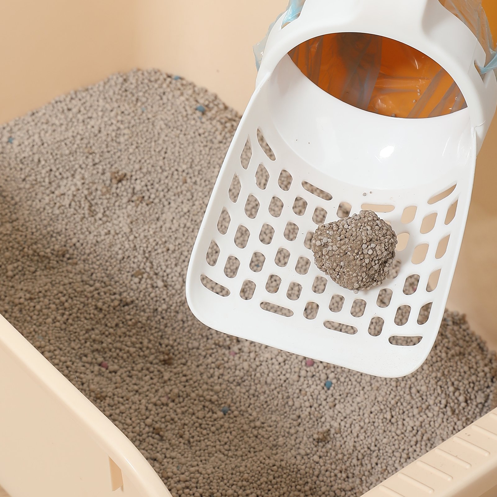 Pala 2 en 1 para Arena de Gato con Depósito y Dispensador de Bolsas - Imagen 3