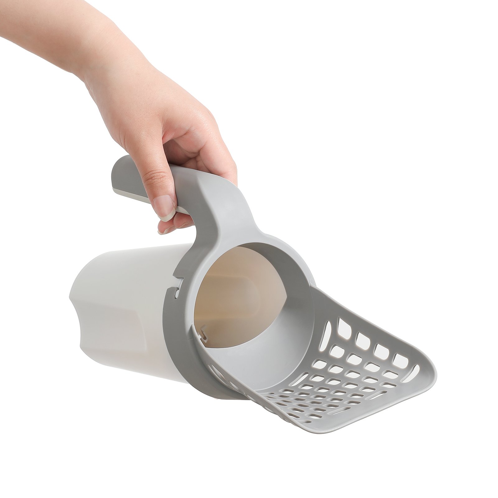 Pala 2 en 1 para Arena de Gato con Depósito y Dispensador de Bolsas - Imagen 7